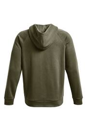 Under Armour Green Rival Fleece Full Zip Hoodie - Image 8 of 8