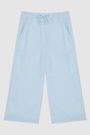 Reiss Ice Blue Cleo Junior Linen Drawstring Trousers - Image 2 of 6