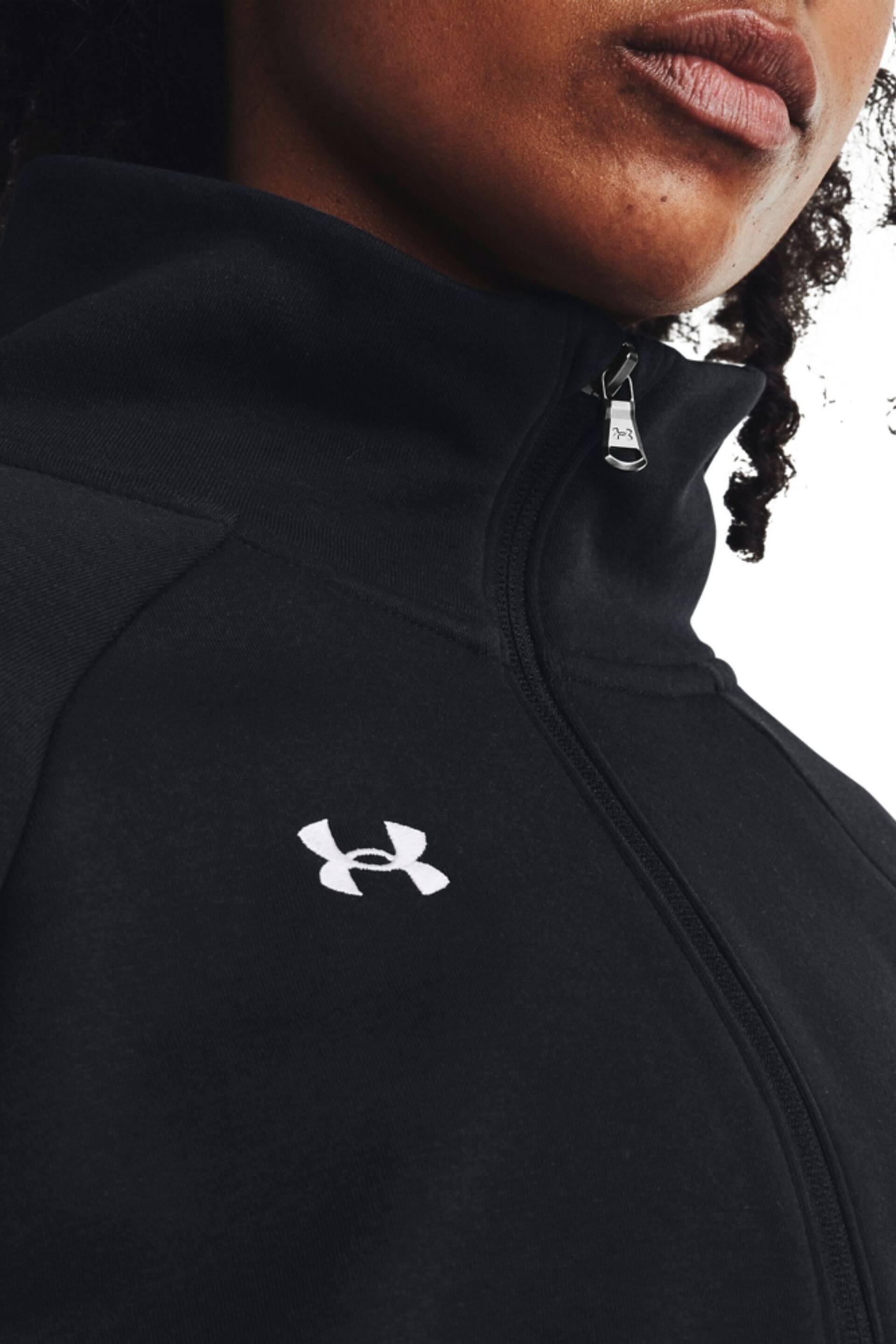 Under Armour Black Rival Fleece HZ Sweatshirt - Image 4 of 6