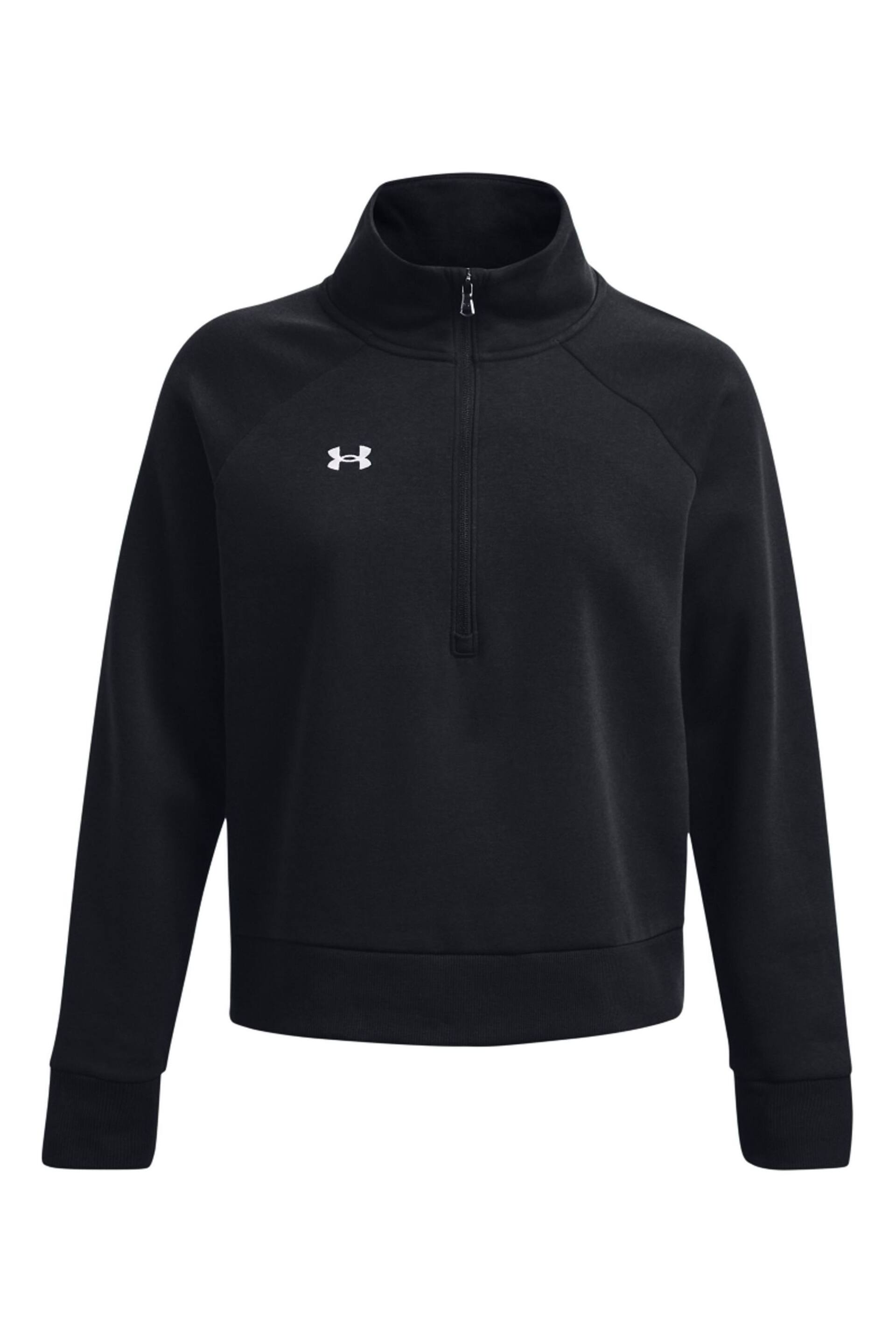 Under Armour Black Rival Fleece HZ Sweatshirt - Image 5 of 6