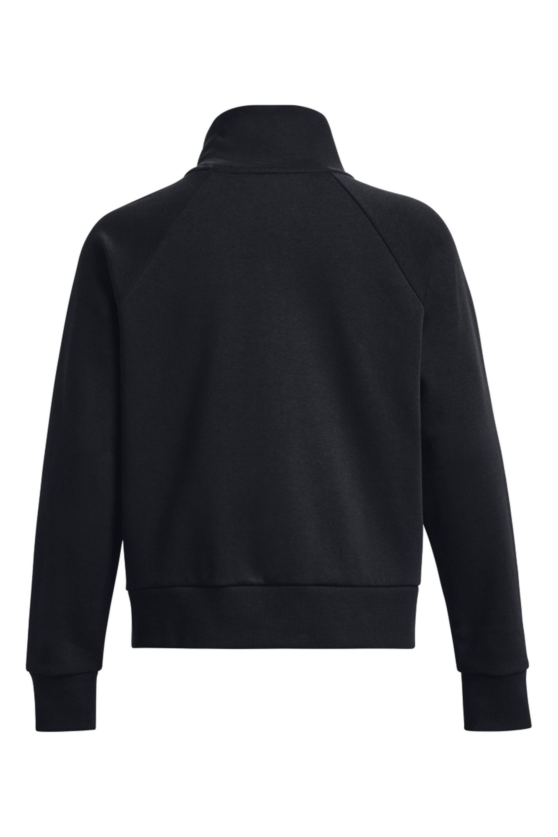 Under Armour Black Rival Fleece HZ Sweatshirt - Image 6 of 6