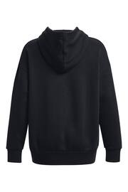 Under Armour Black Oversized Essential Fleece Hoodie - Image 7 of 7