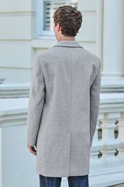 Light Grey Double Breasted Epsom Overcoat - Image 3 of 11