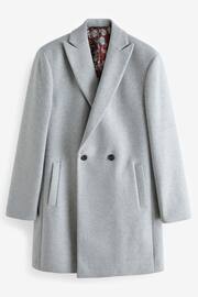Light Grey Double Breasted Epsom Overcoat - Image 7 of 11