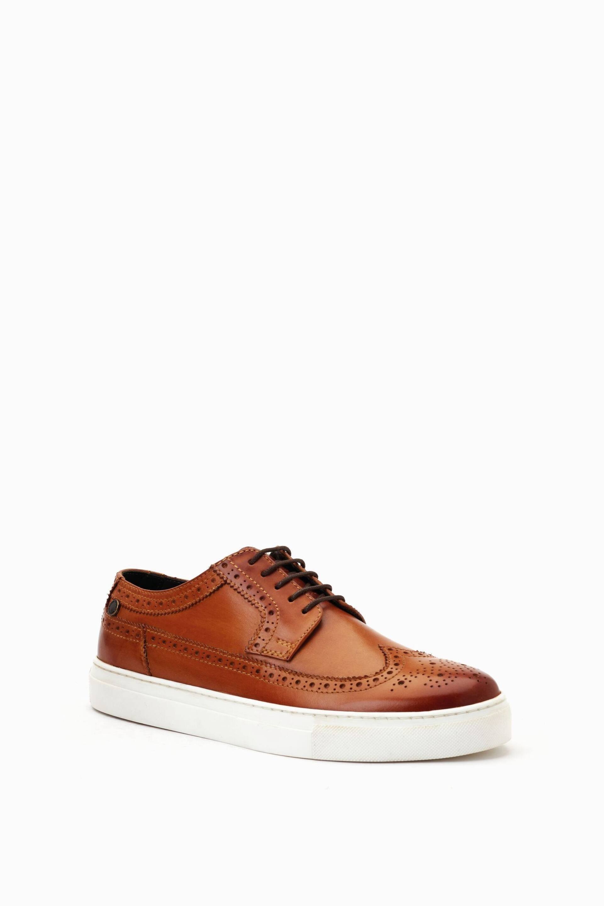 Base London Mickey Lace Up Brown Brogue Trainers - Image 2 of 6