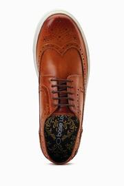 Base London Mickey Lace Up Brown Brogue Trainers - Image 4 of 6