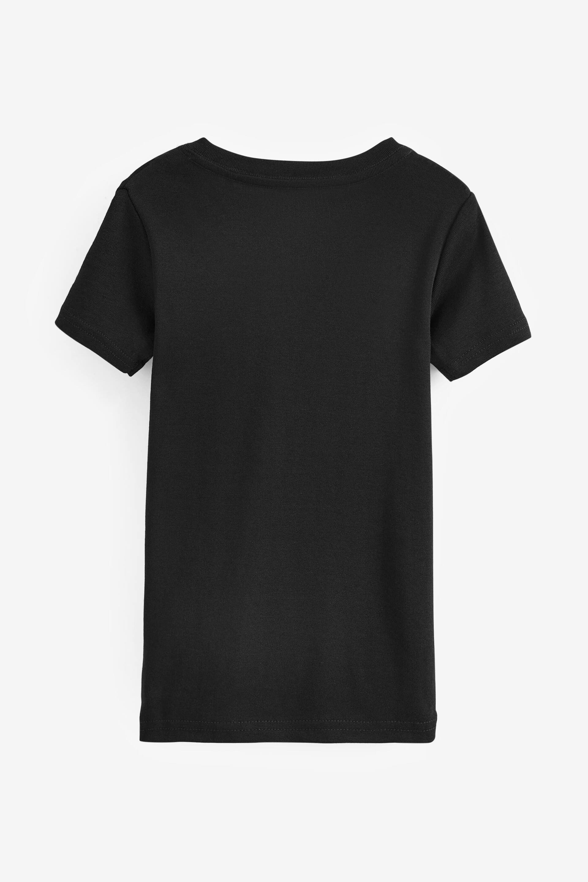 Black Short Sleeve Vest 3 Pack (1.5-16yrs) - Image 2 of 3
