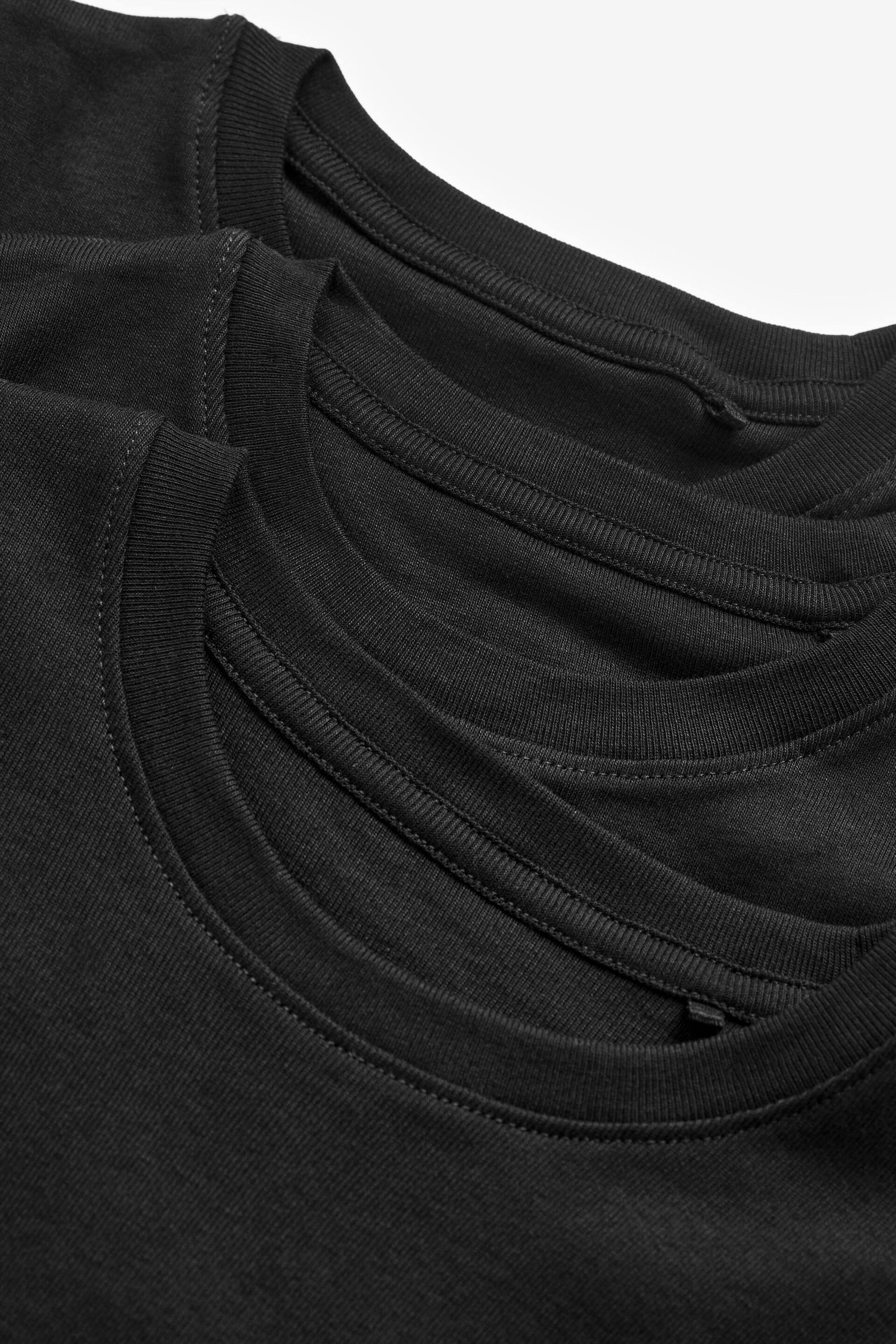 Black Short Sleeve Vest 3 Pack (1.5-16yrs) - Image 3 of 3