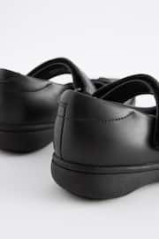 Matt Black Wide Fit (G) School Junior Butterfly Mary Jane Shoes - Image 5 of 6