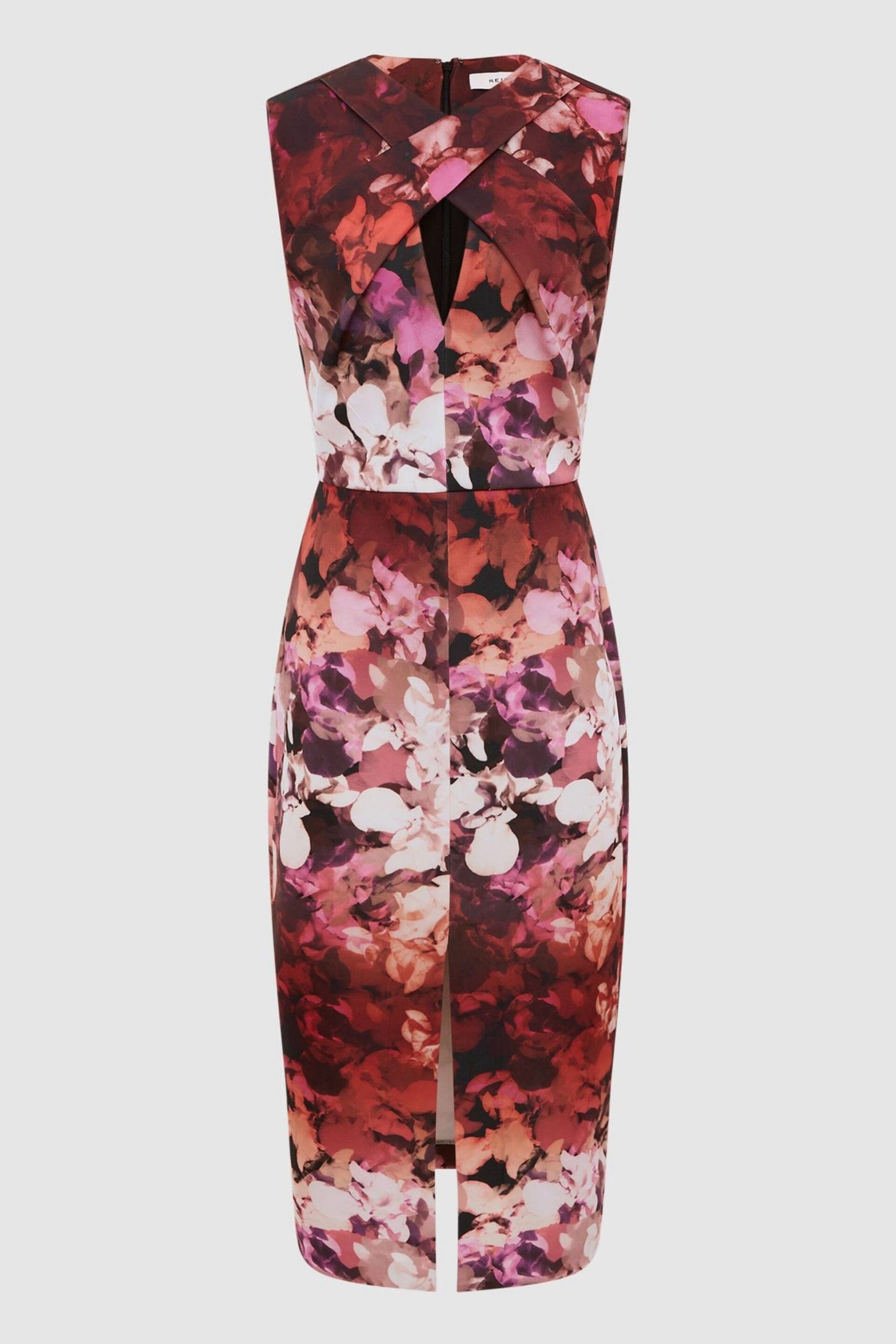 Reiss Berry Vega Floral Printed Bodycon Midi Dress - Image 2 of 6