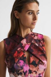 Reiss Berry Vega Floral Printed Bodycon Midi Dress - Image 4 of 6