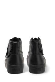 Kickers Black Youth Tovni Hi Stack Chain Leather Trainers - Image 4 of 6
