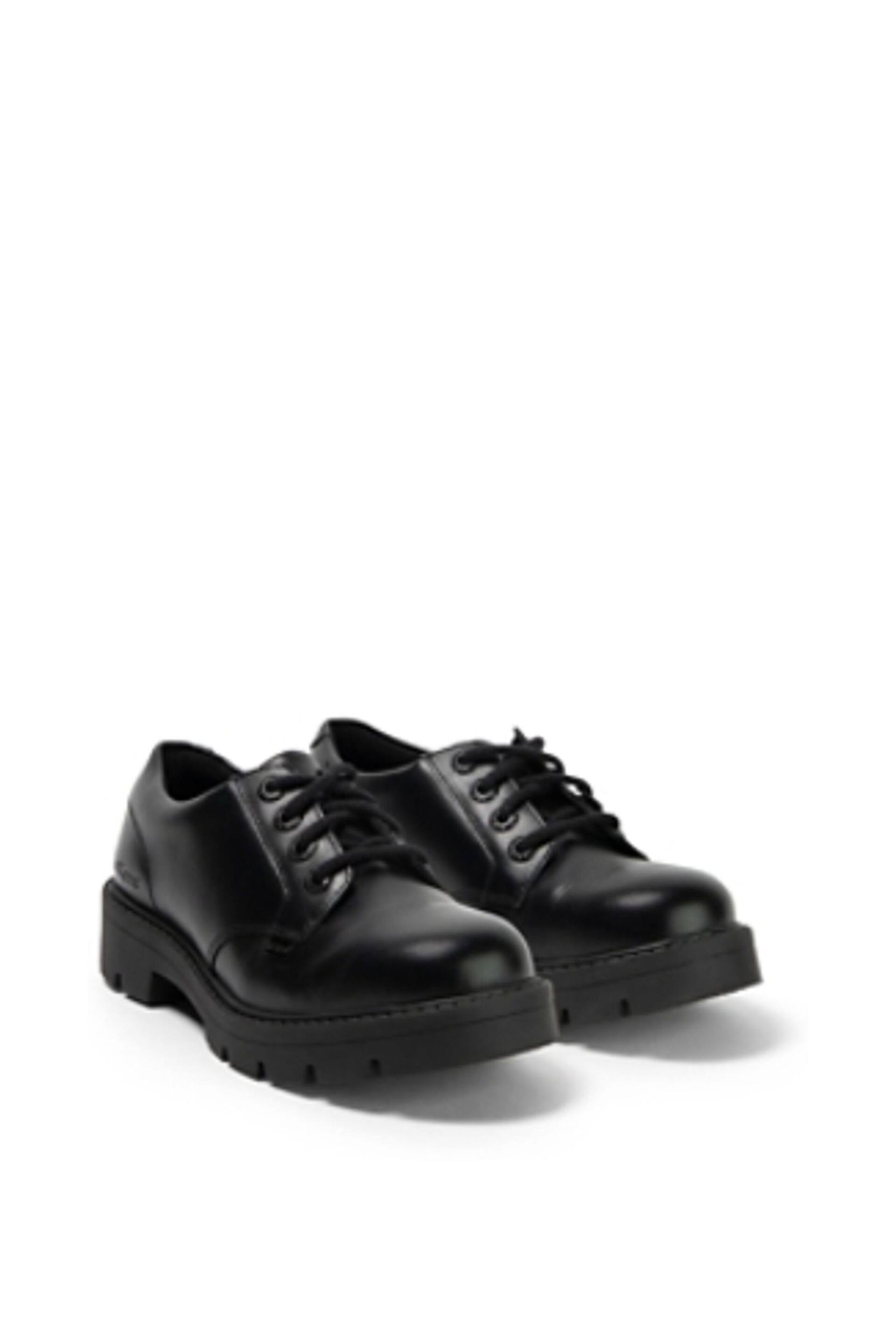 Kickers Womens Black Kori Leather Lace Shoes - Image 3 of 8