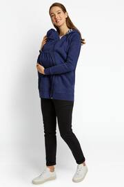 JoJo Maman Bébé Navy Blue 3-in-1 Hoodie with Baby Carrier Panel - Image 2 of 4