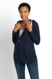 JoJo Maman Bébé Navy Blue 3-in-1 Hoodie with Baby Carrier Panel - Image 4 of 4