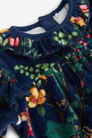 Navy Blue Velour Baby Sleepsuit (0mths-3yrs) - Image 5 of 5