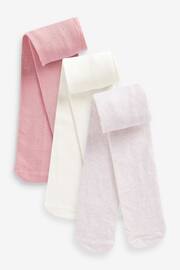 Pink/Neutral Baby Plain Tights 3 Packs (0mths-2yrs) - Image 1 of 4