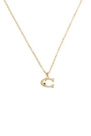 COACH Gold Tone Signature C Starter Necklace - Image 2 of 3