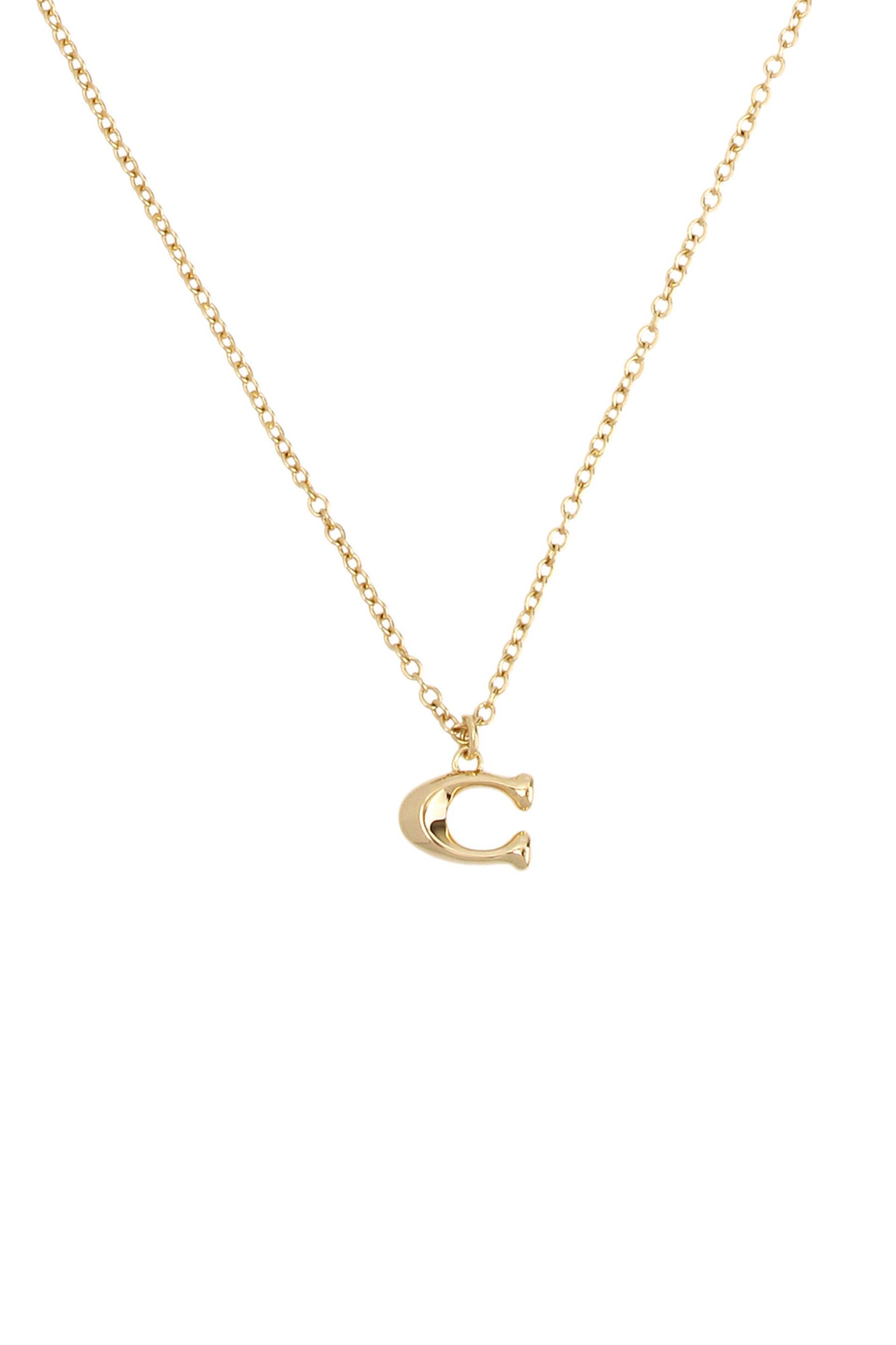 COACH Gold Tone Signature C Starter Necklace - Image 2 of 3