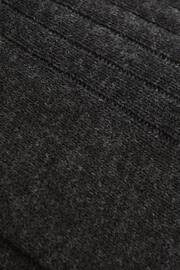 Reiss Charcoal Cirby Wool-Cashmere Blend Ribbed Socks - Image 3 of 3