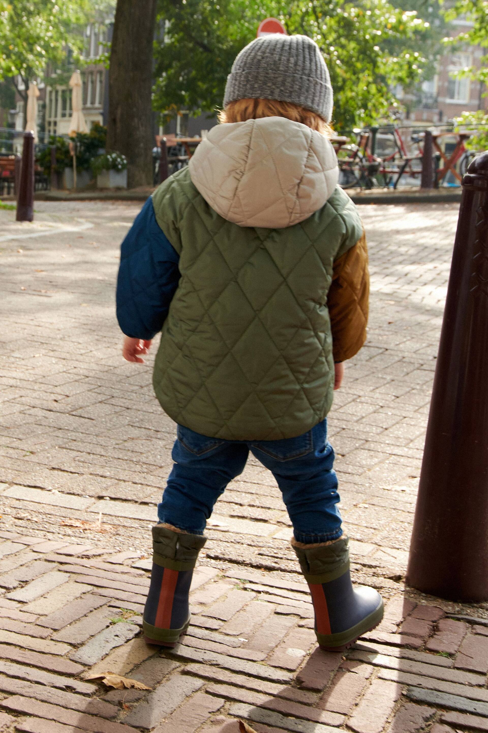 Brown Quilted Borg Lined Jacket (3mths-7yrs) - Image 4 of 10