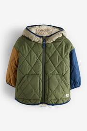 Brown Quilted Borg Lined Jacket (3mths-7yrs) - Image 6 of 10