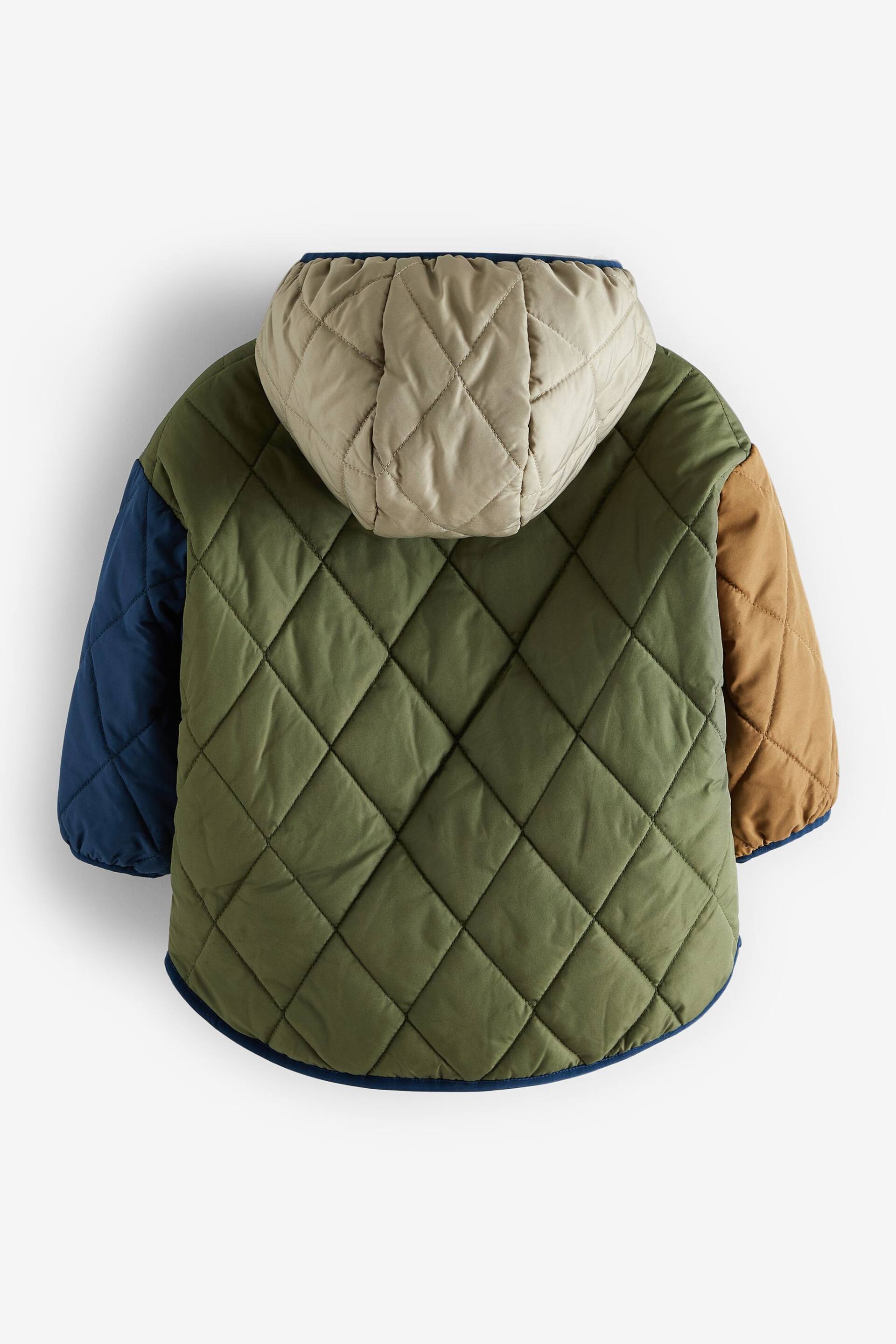 Brown Quilted Borg Lined Jacket (3mths-7yrs) - Image 7 of 10