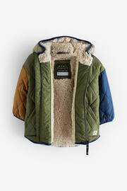 Brown Quilted Borg Lined Jacket (3mths-7yrs) - Image 8 of 10