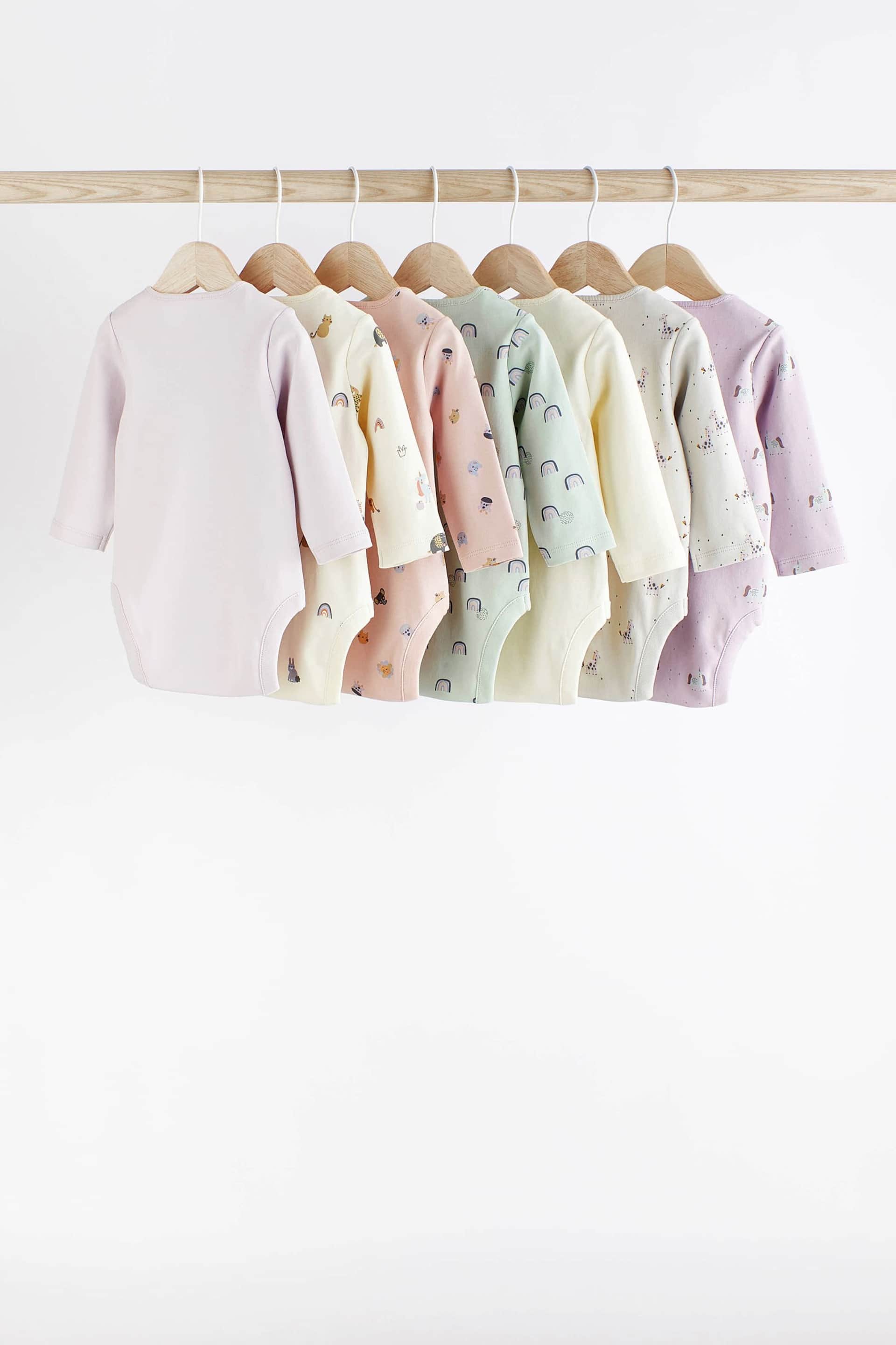Multi Character Baby Long Sleeve Bodysuits 7 Pack - Image 2 of 7