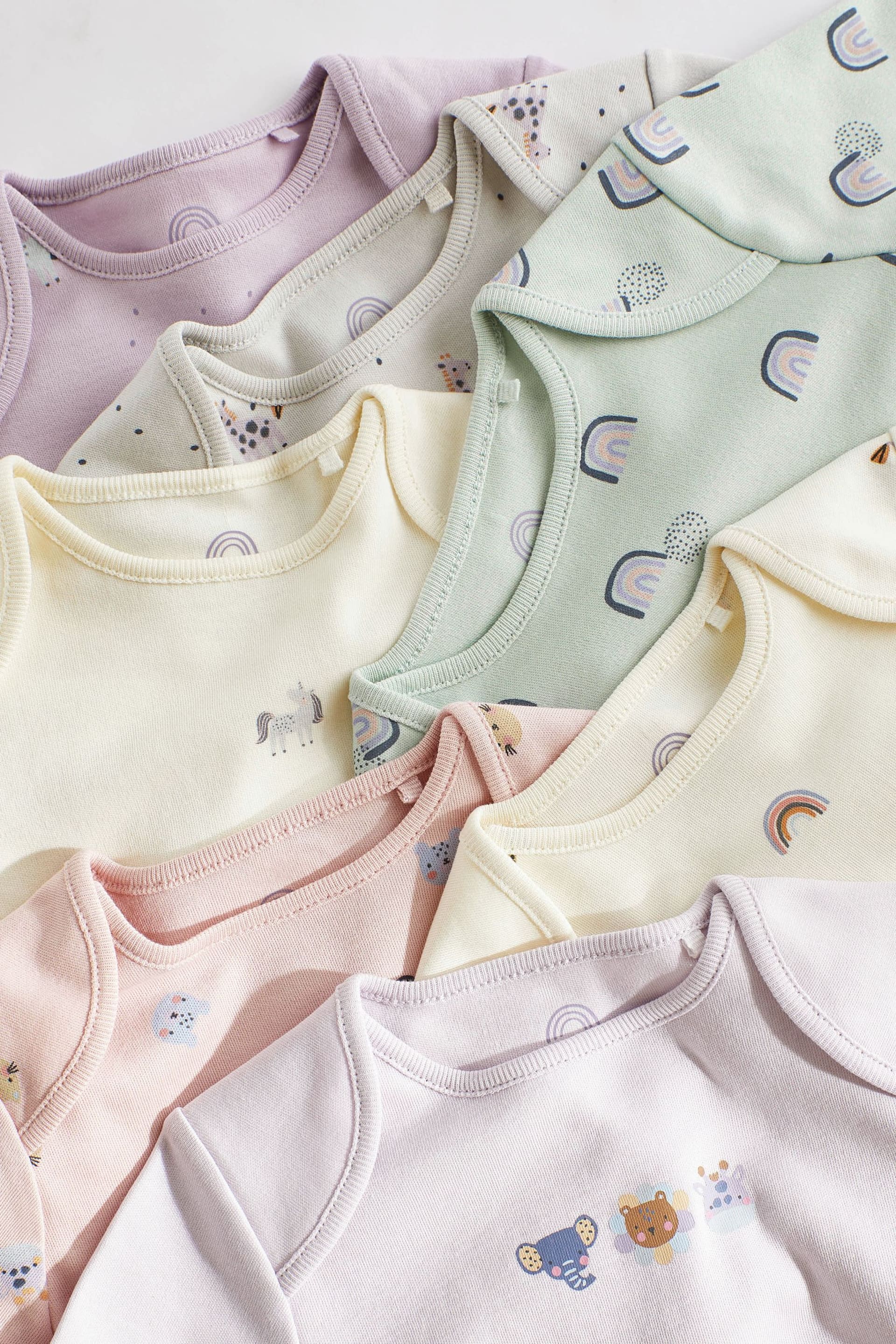 Multi Character Baby Long Sleeve Bodysuits 7 Pack - Image 4 of 7