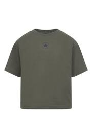 Converse Khaki Green Oversized Chuck Patch Boxy T-Shirt - Image 1 of 3