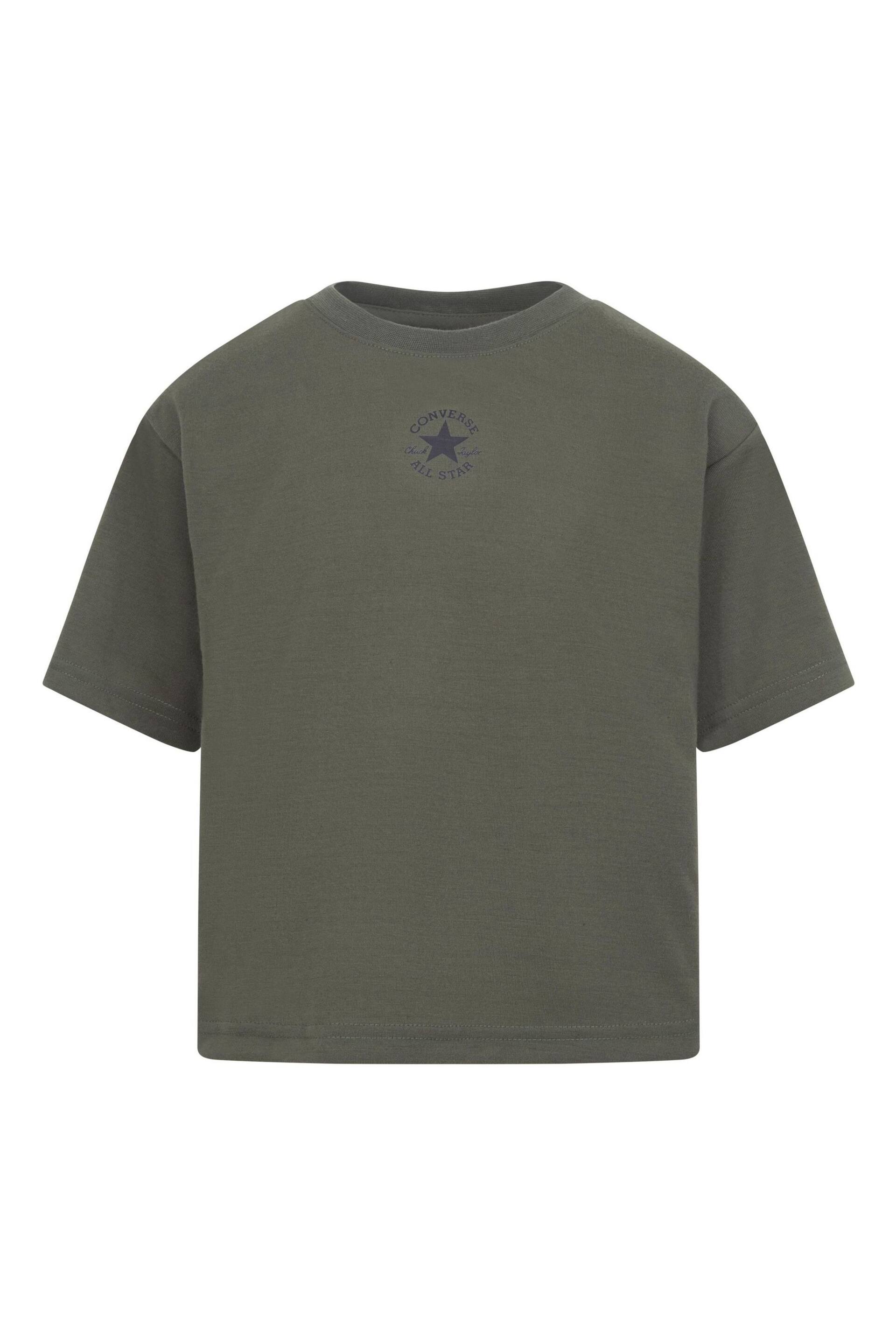 Converse Khaki Green Oversized Chuck Patch Boxy T-Shirt - Image 1 of 3