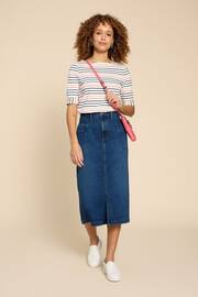 White Stuff Blue Penny Denim Midi Skirt - Image 1 of 7