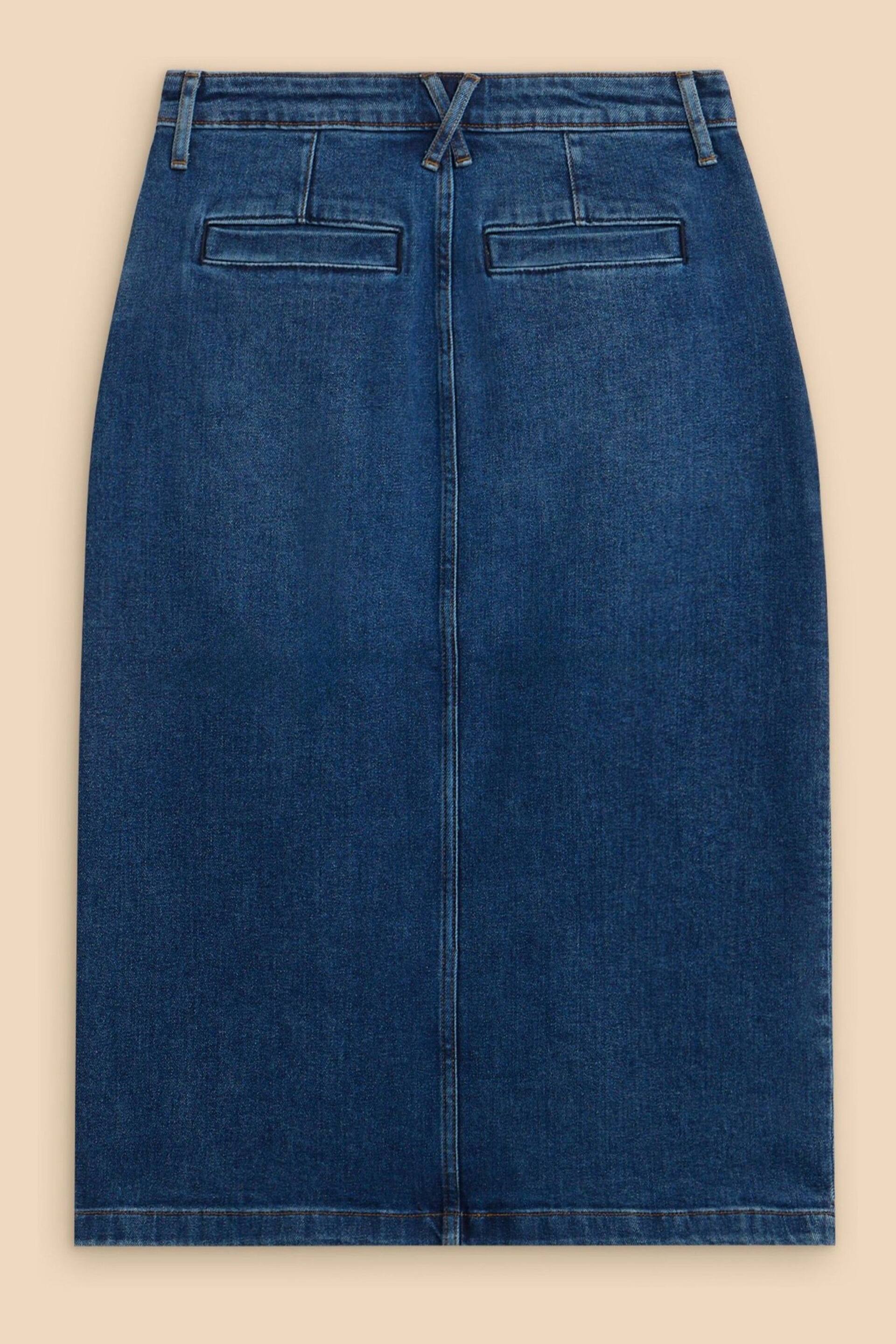 White Stuff Blue Penny Denim Midi Skirt - Image 5 of 7