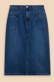 White Stuff Blue Penny Denim Midi Skirt - Image 6 of 7