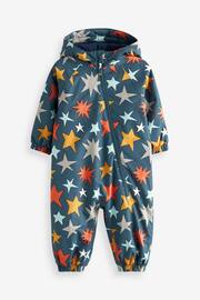 Navy Blue Star Waterproof Warm Padded Fleece Lined Puddlesuit (3mths-7yrs) - Image 6 of 9