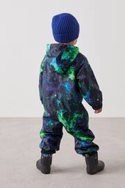Galaxy Print Waterproof Fleece Lined Puddlesuit (3mths-7yrs) - Image 2 of 7
