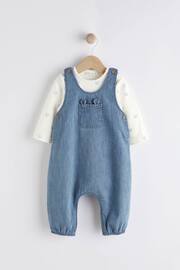 Denim Blue Baby Dungaree and Bodysuit Set (0mths-2yrs) - Image 1 of 9