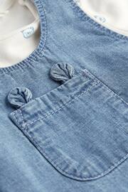 Denim Blue Baby Dungaree and Bodysuit Set (0mths-2yrs) - Image 9 of 9