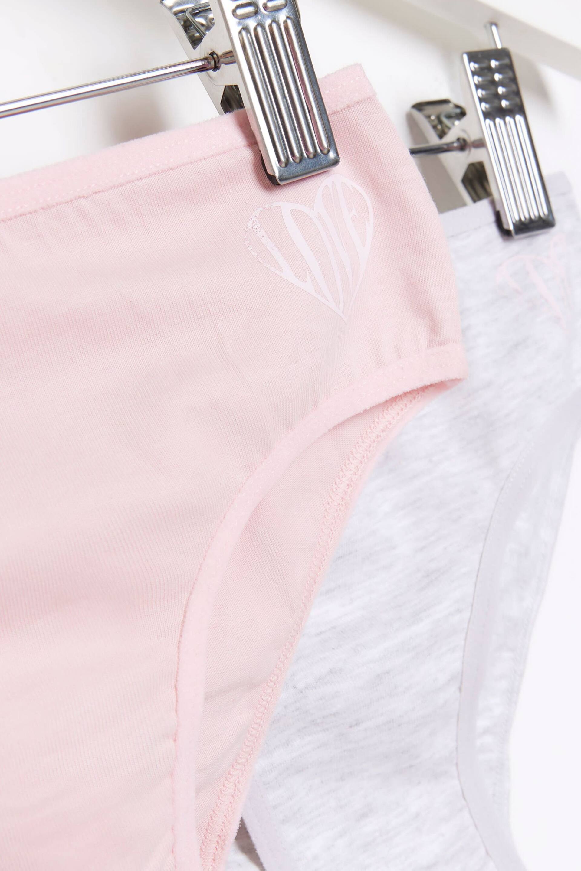 River Island Pink Girls Underwear Vests And Briefs 4 Piece Set - Image 2 of 4