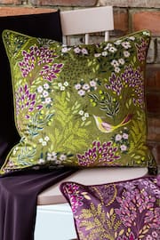 Sara Miller Green Songbird Cushion - Image 1 of 5