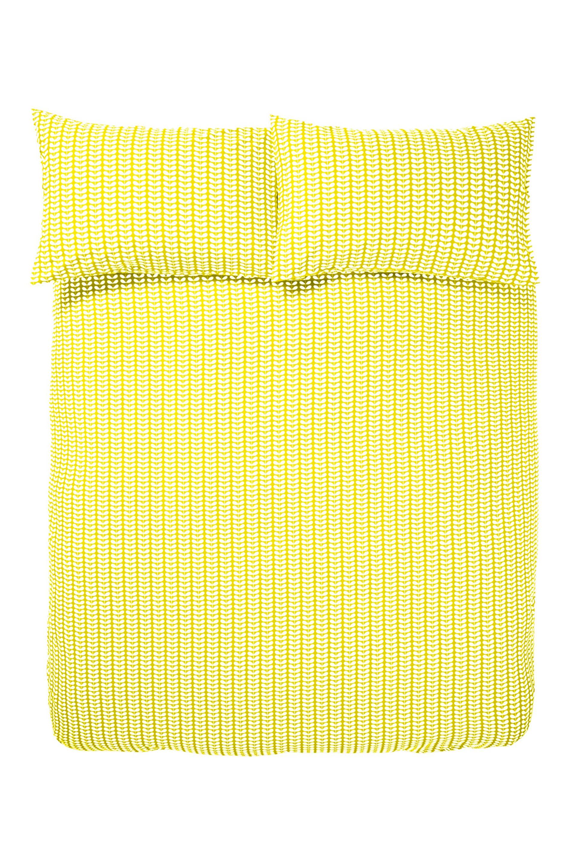 Orla Kiely Yellow Tiny Stem Duvet Cover and Pillowcase Set - Image 3 of 4