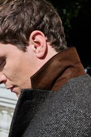 Grey Wool Blend Textured Epsom Overcoat - Image 3 of 11