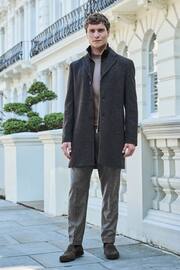 Navy Blue Signature Wool Rich Textured Epsom Overcoat - Image 2 of 12