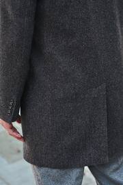 Navy Blue Signature Wool Rich Textured Epsom Overcoat - Image 5 of 12