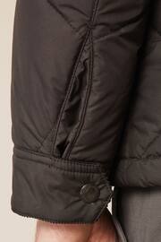 Black Diamond Quilt Biker Coat - Image 11 of 18