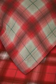 Red Check Reversible Christmas Brushed Cotton Oxford Duvet Cover and Pillowcase Set - Image 9 of 9