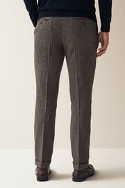 Brown Slim Wool Blend Puppytooth Suit Trousers - Image 2 of 9