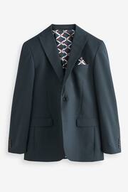 Teal Blue Two Button Suit: Jacket - Image 5 of 11