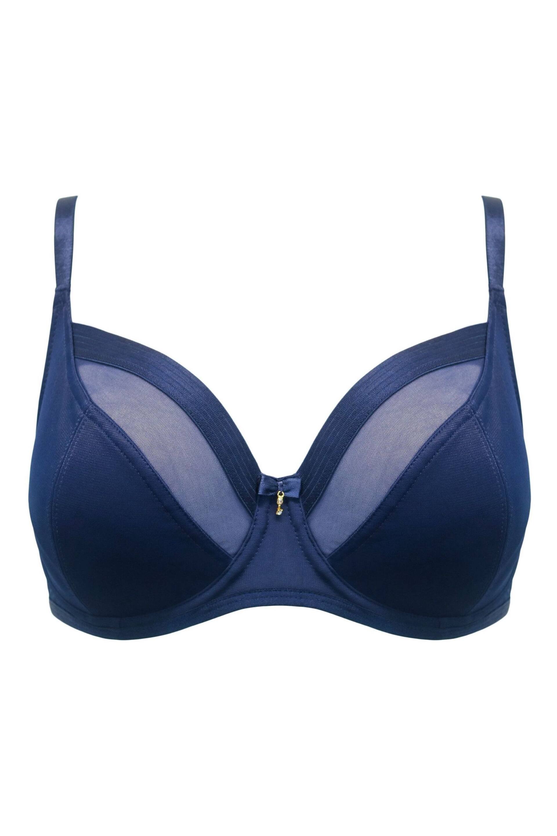 Pour Moi Blue Non Padded Viva Luxe Underwired Bra - Image 3 of 4